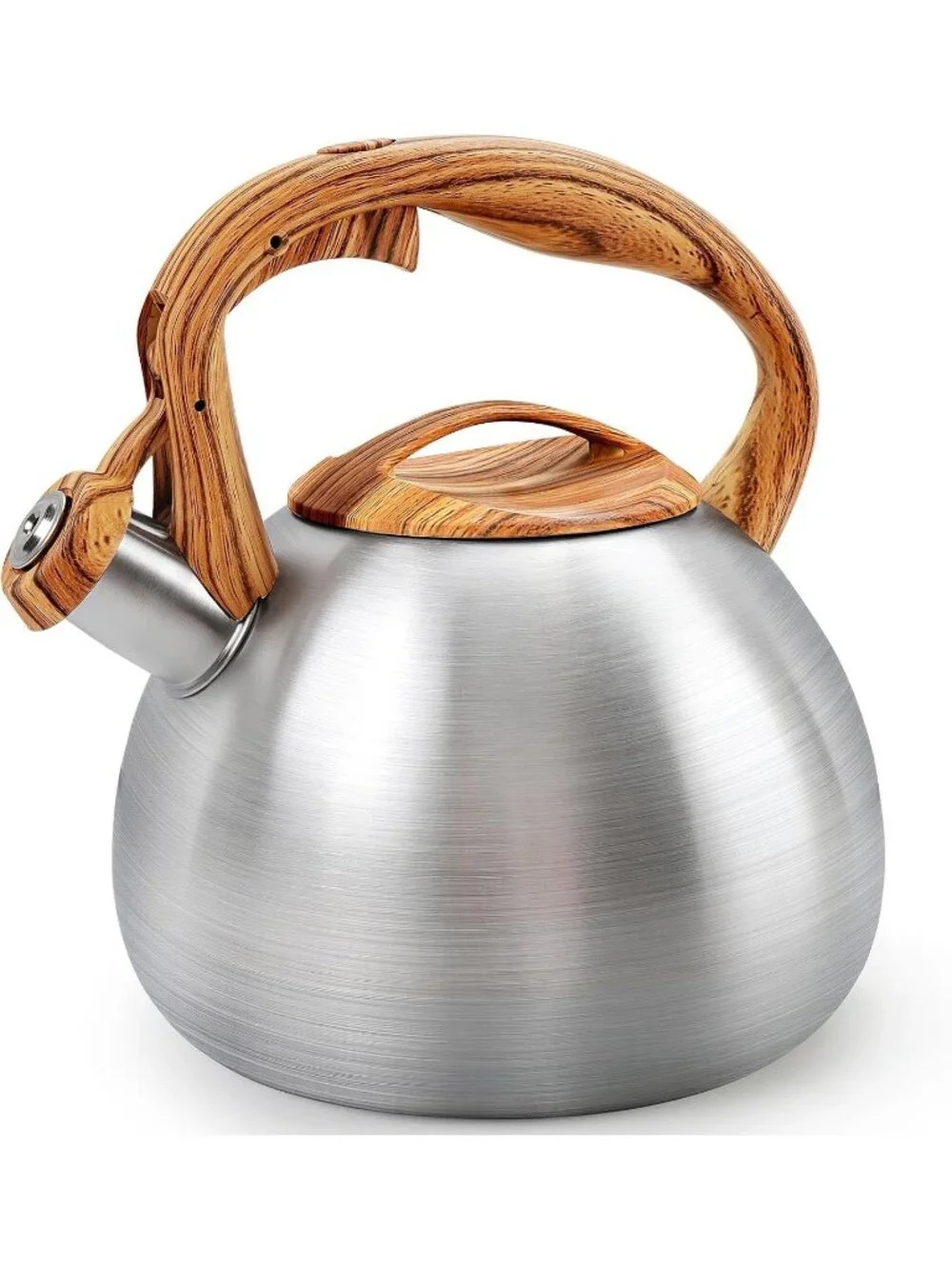 GGC 3.1QT Silver Stainless Steel Whistling Tea Kettles For Kitchen Stove Top
